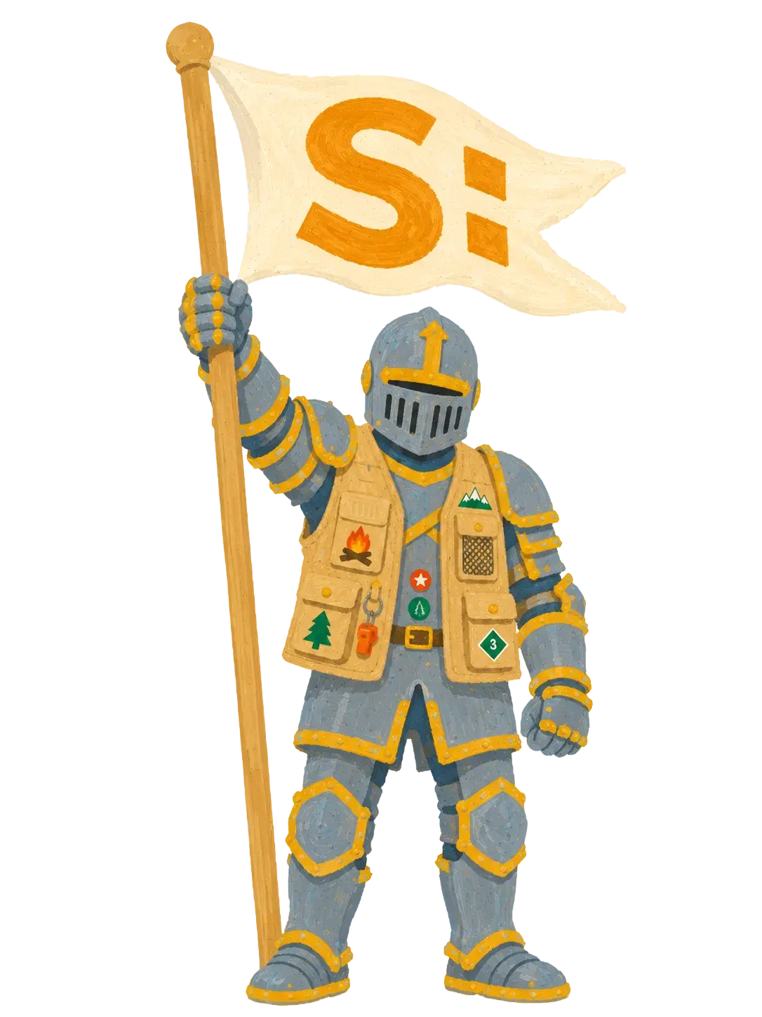 Sigmund the knight with the Signal flag