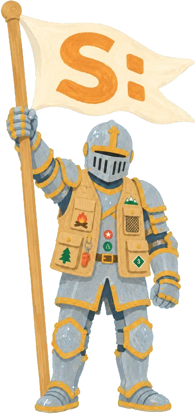 Sigmund the knight with the Signal flag